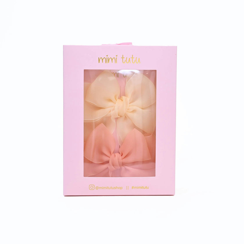 Multicolor Ribbon Bow Hairclip Set