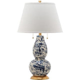 Set of 2 Color Swirls Glass Lamps