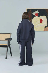 Navy Zebra Track Jacket