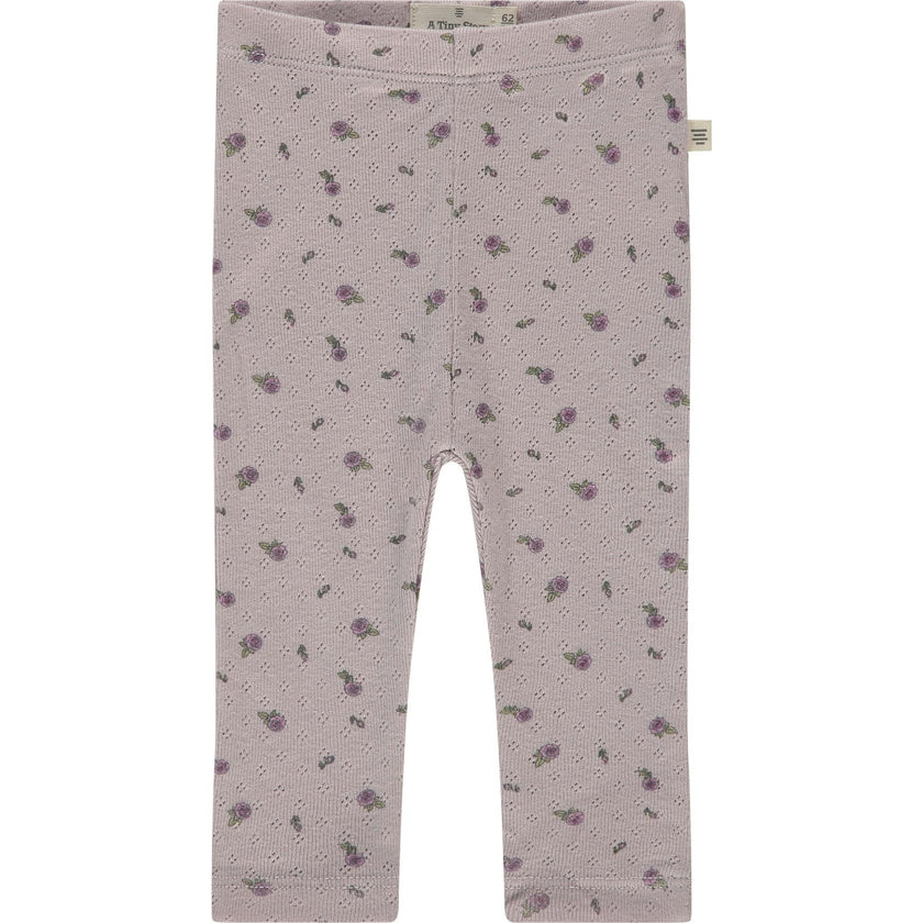 Pointelle Floral Leggings