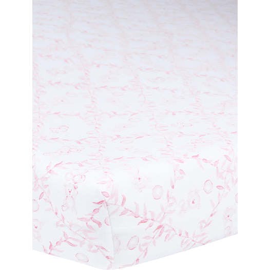 Pink Bears Trellace Crib Sheets