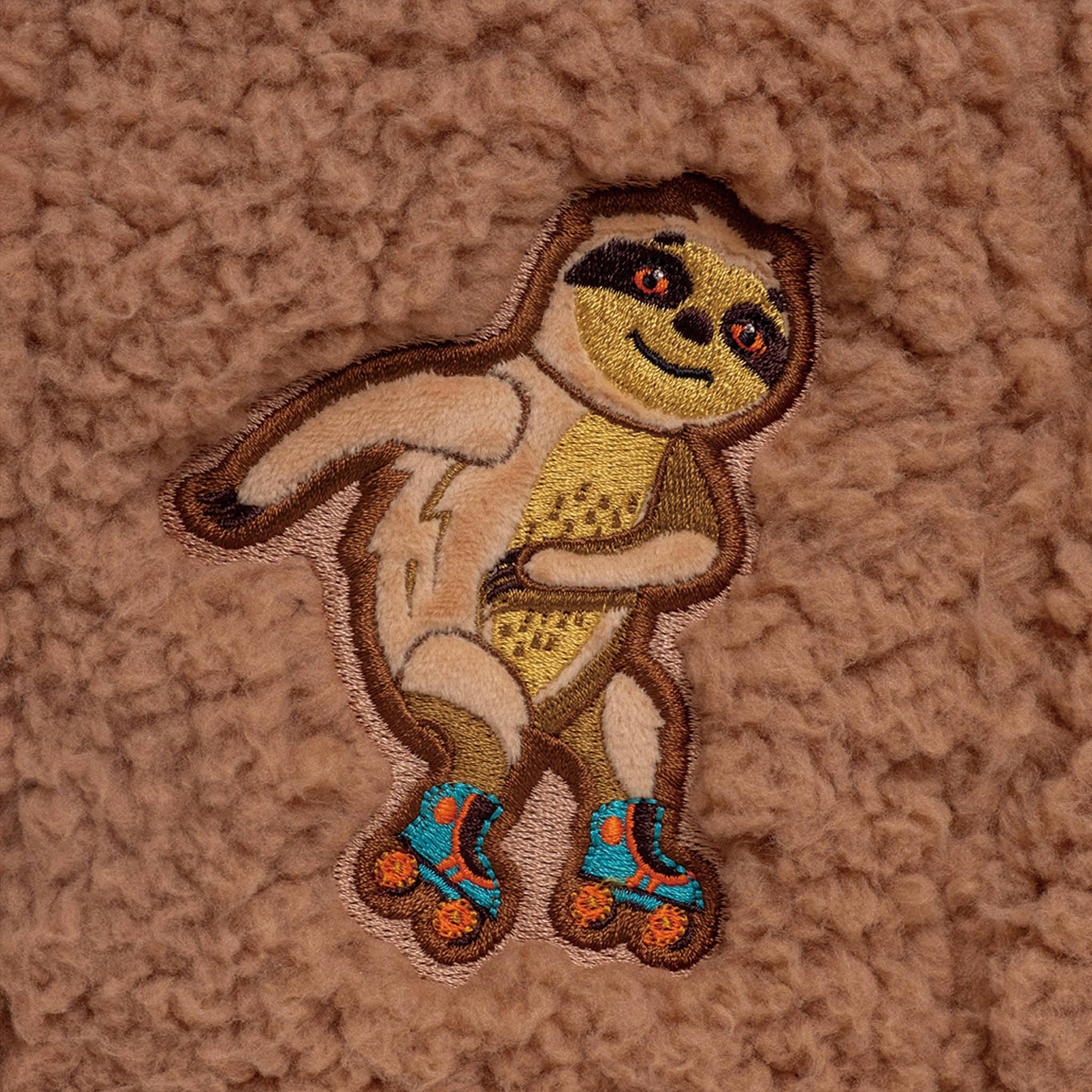 Sherpa Tote Bag – Cozy, Colorful & Convertible with Matching Coin Purse, Skating Sloths