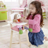 Wooden Babydoll Highchair in Pink Hearts