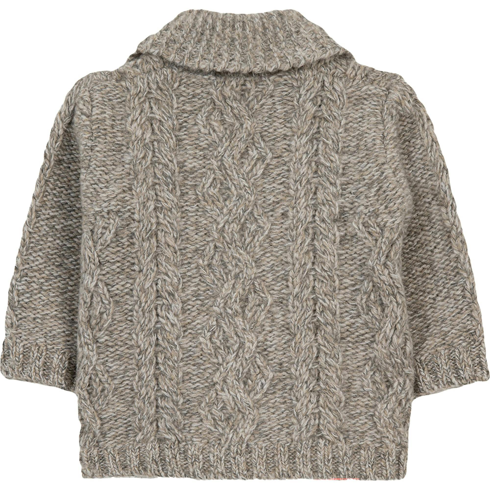 Shawl Collar Cableknit Baby Cardigan
