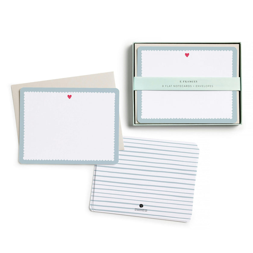 Scalloped Heart Flat Note Set