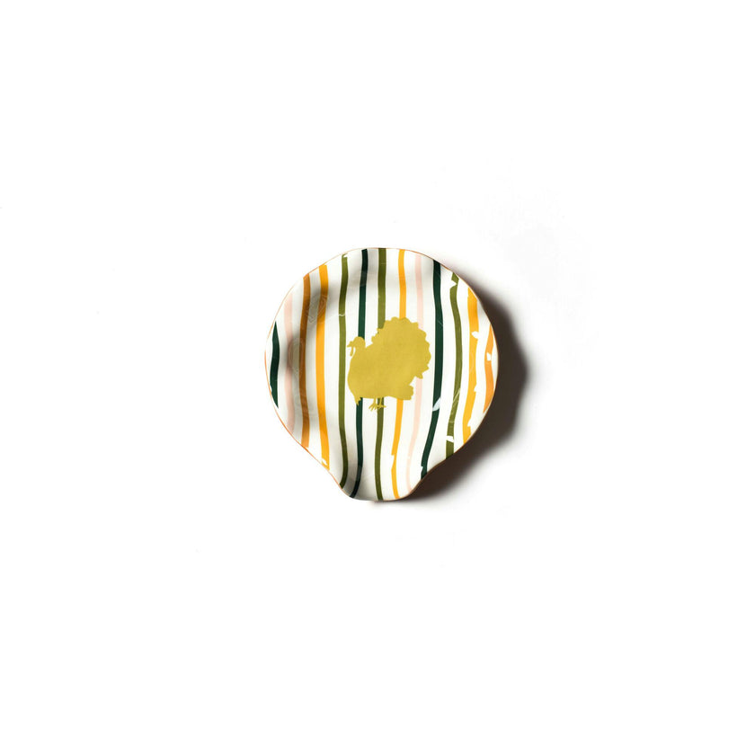 Turkey Stripes Ruffle Spoon Rest