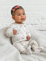 Peyton Zipper Sleeper - Butterfly / Fog + Mint