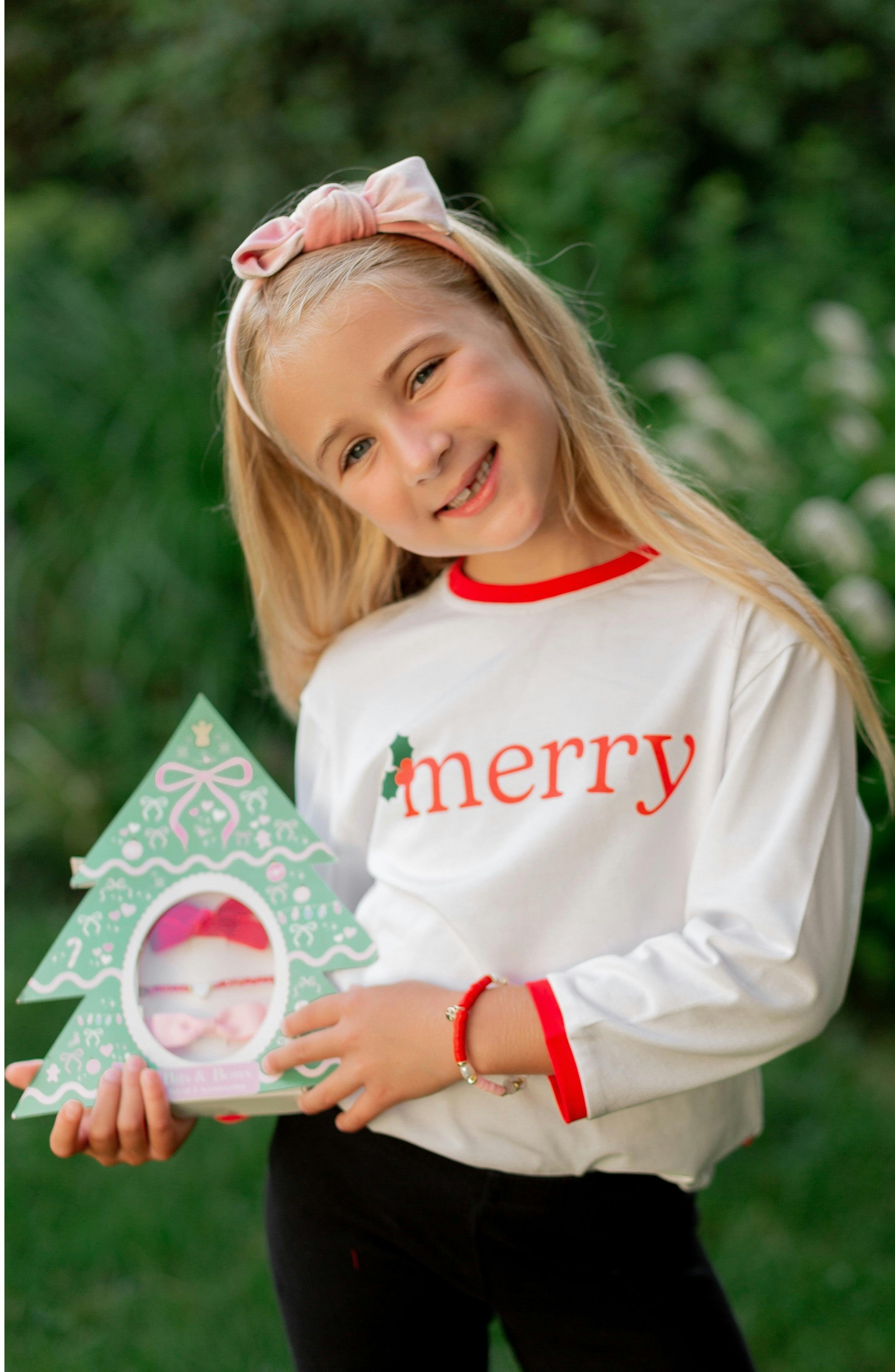 Christmas Tree Bows & Bracelet Gift Set