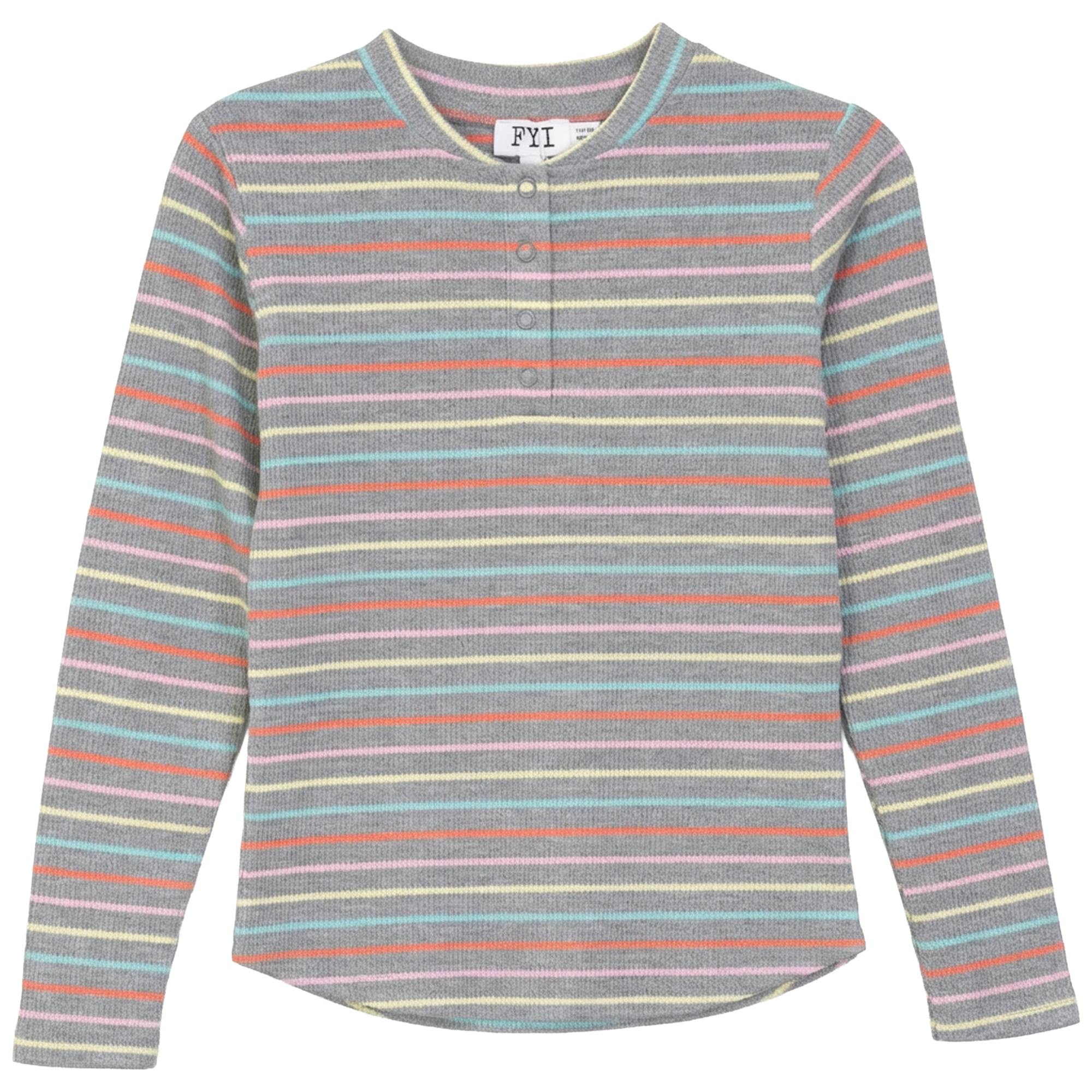 Multi Big Stripe Waffle Top