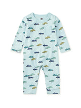 Long Sleeve Pocket Baby Romper, Mini Cars