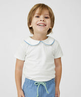 Pan One-piece, Blue Piping