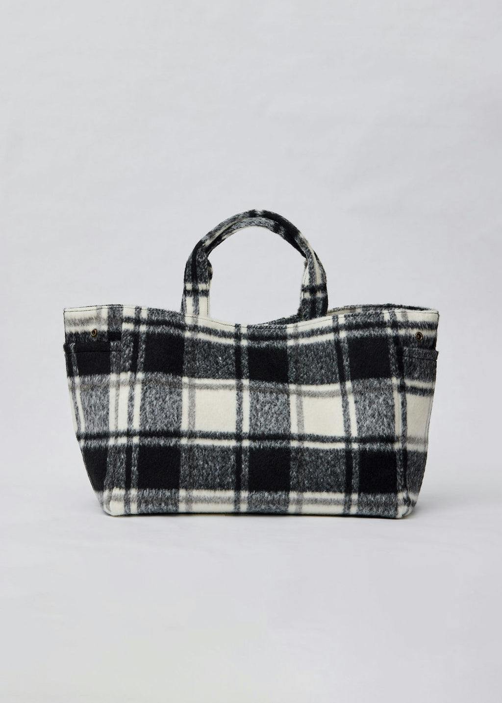 Plaid Airplane Tote