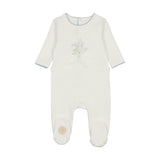 Nature's Touch Boys Footie Ivory & Blue