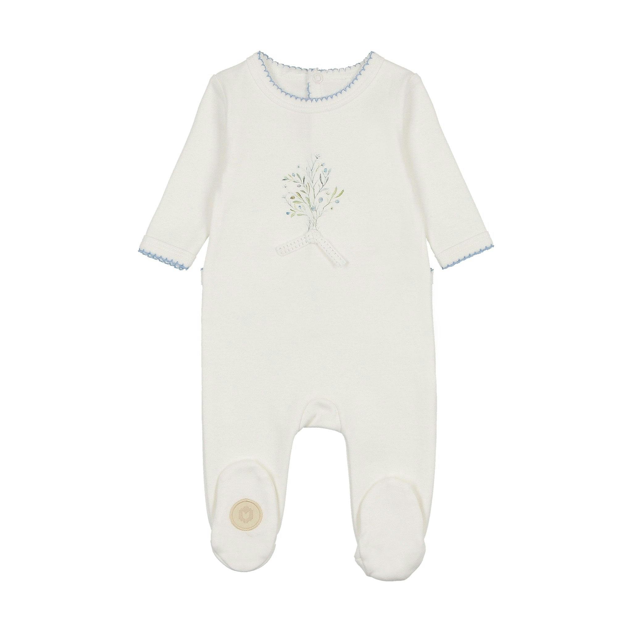 Nature's Touch Boys Footie Ivory & Blue