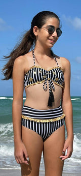 Crystal Sleeveless Two-Piece Bikini