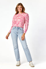 Amelia Jacquard Sweater Pink