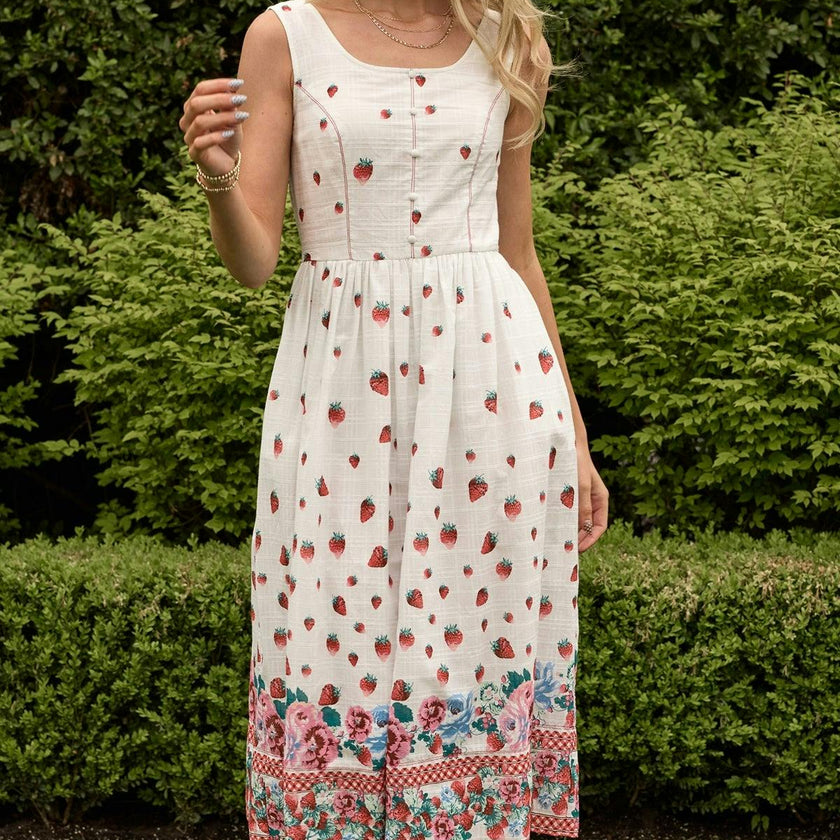 Sadie Dress in Strawberry Vintage Tier