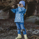 Recycled Waterproof Raincoat, Blue