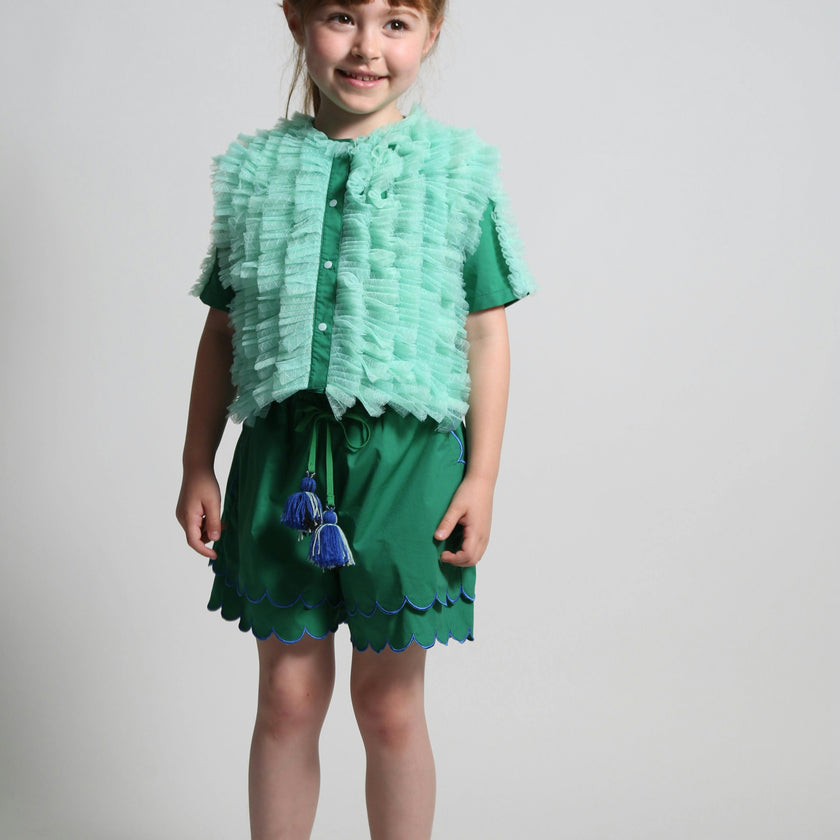 TOULA TIERED RUFFLE BLOUSE