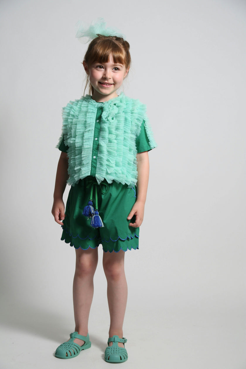 LAUREL SCALLOPED SUMMER SHORTS