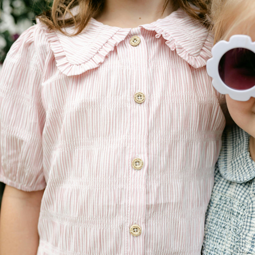 Pippa Dress - Soft Rose Stripe
