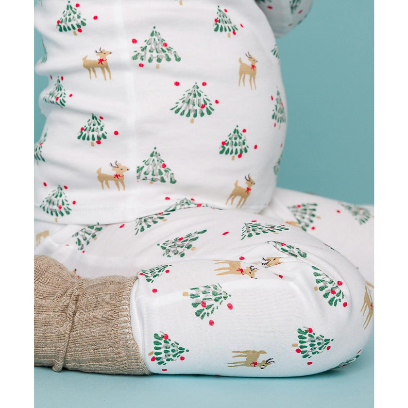 The Organic Long Sleeve Pajama Set [Tinsel Trees]
