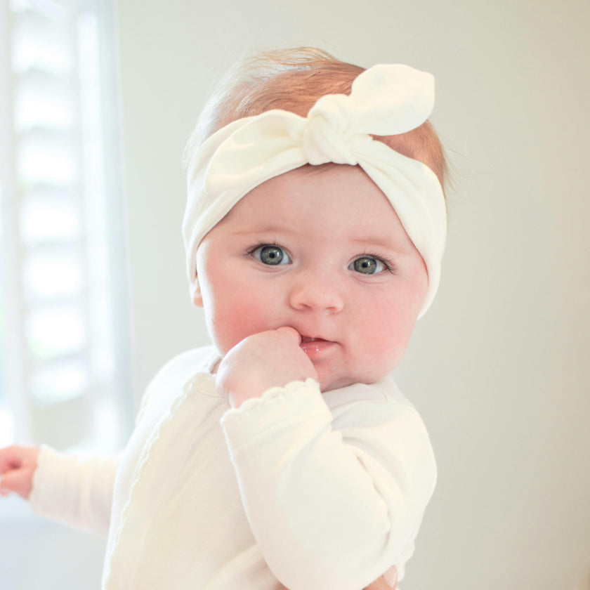 Pima Baby Headband White