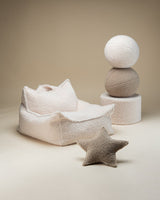 Cream White Beanbag Chair
