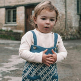 Acorn Ribbed Bib Buttoned Strap Jumper