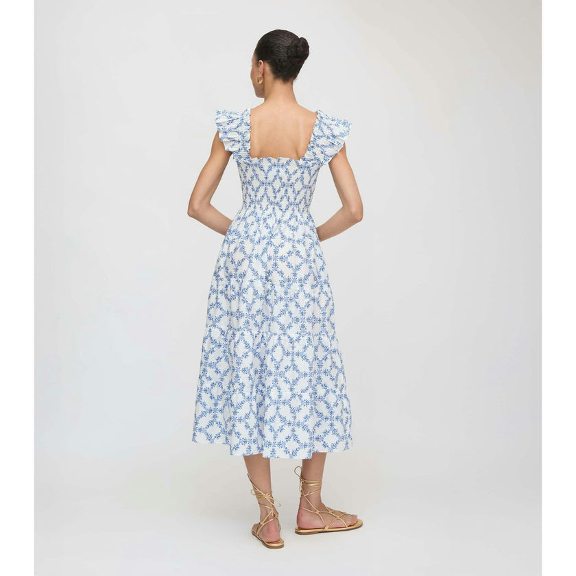 The Ellie Nap Dress - Blue Marigold Block