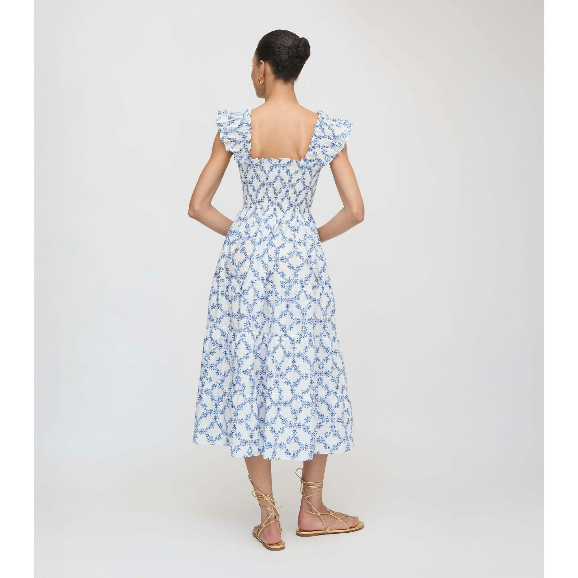 The Ellie Nap Dress - Blue Marigold Block