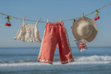 Wide-Leg Pant Set in Tres Cherry