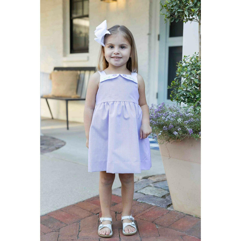 Pincord Dress with Flowers