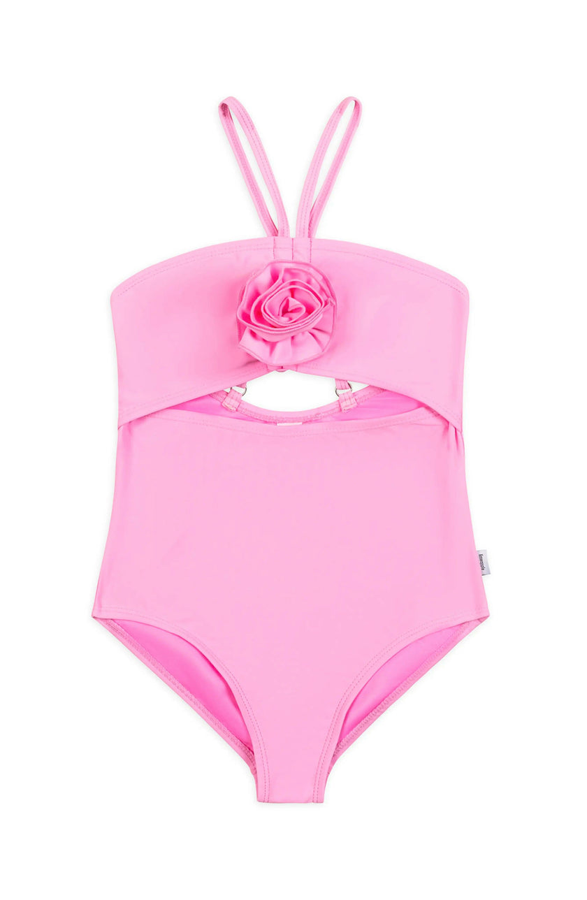 Eliana Rosette Halter One Piece Swimsuit