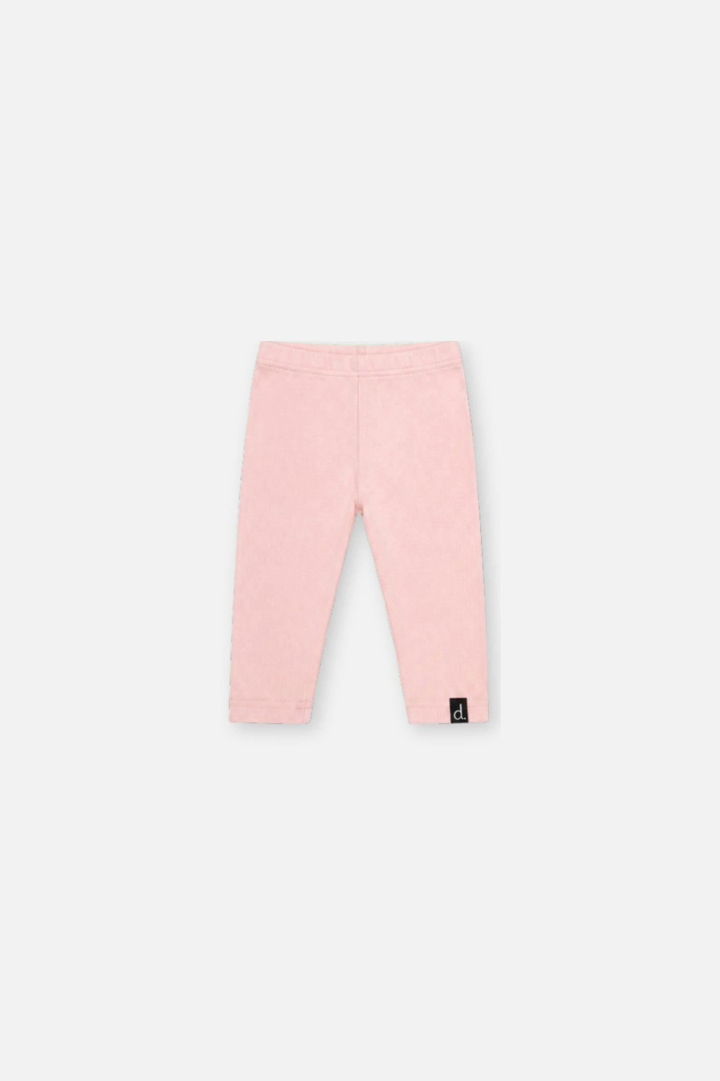 Baby Rib Leggings Pale Dusty Pink
