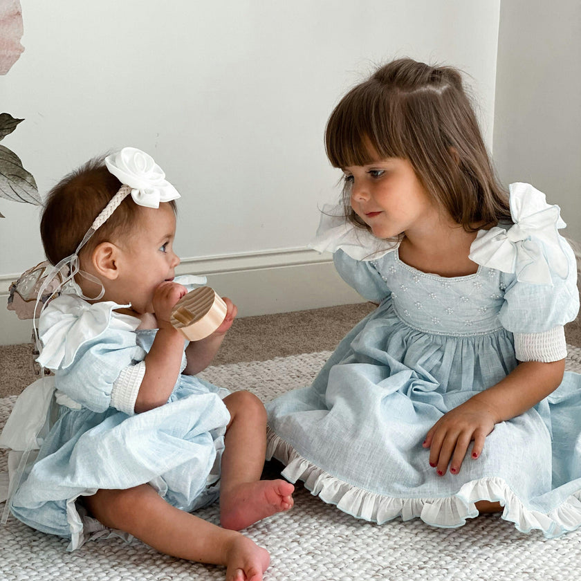 Charlotte Baby Blue Linen Dress