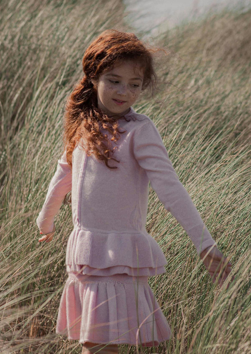 Double Ruffle Cardigan | 100% cashmere