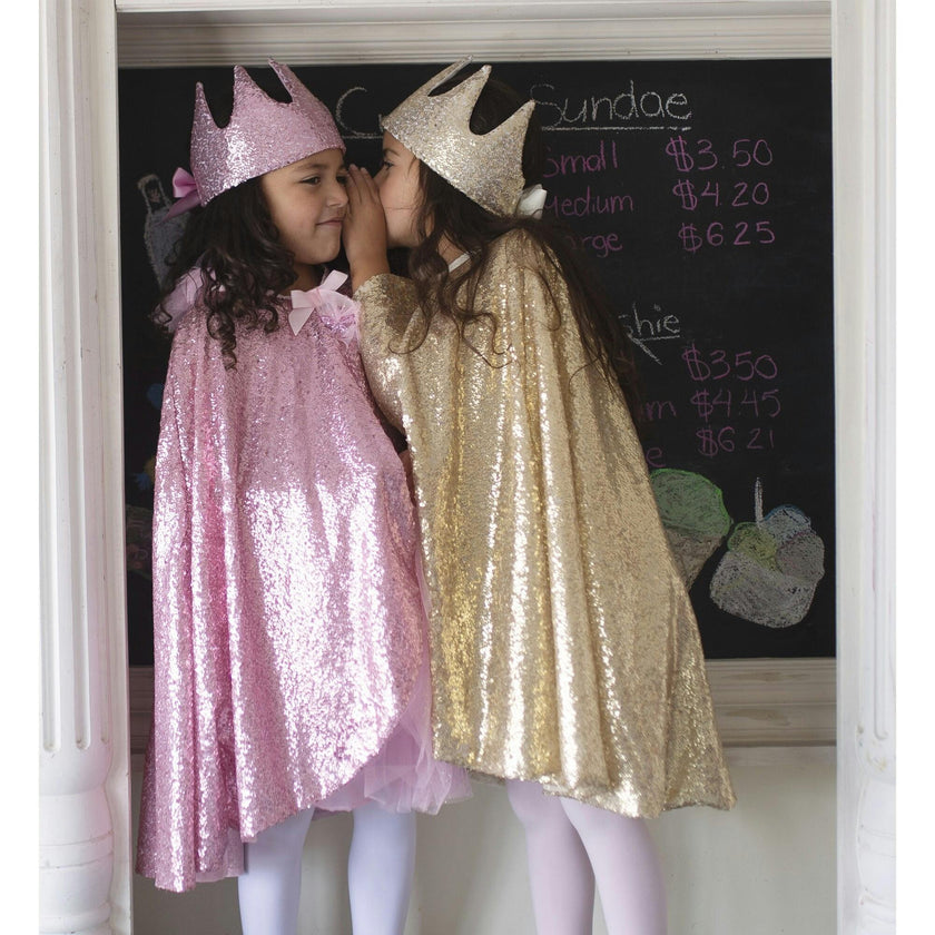 Precious Sequins "Pink" Cape & Crown Bundle