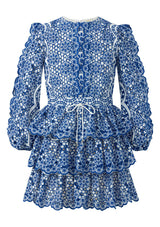 Skyla Sleeve Embroidered Mini Dress