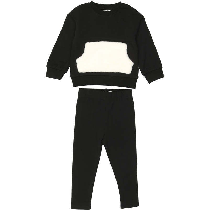 Unisex Couture Contrast Front Pocket Sweater & Pant 2-Piece Set