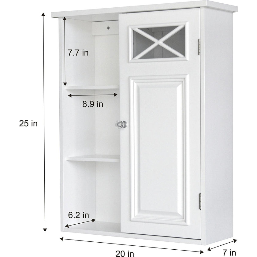 Dawson Wooden Wall Cabinet with Cross Molding