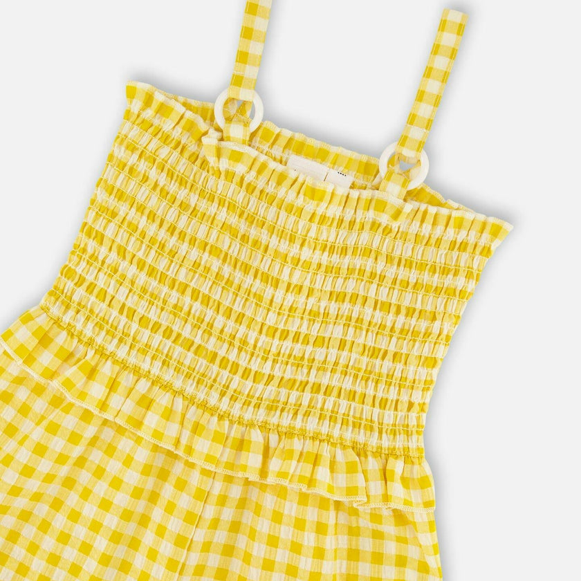 Capri Jumpsuit With Smocking