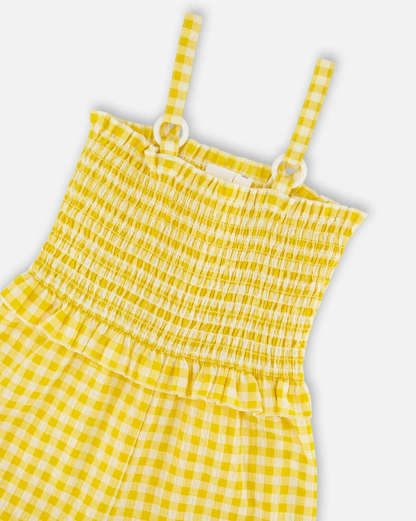 Capri Jumpsuit With Smocking