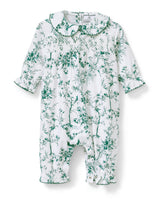Baby's Twill Sabine Romper in Evergreen Timeless Toile