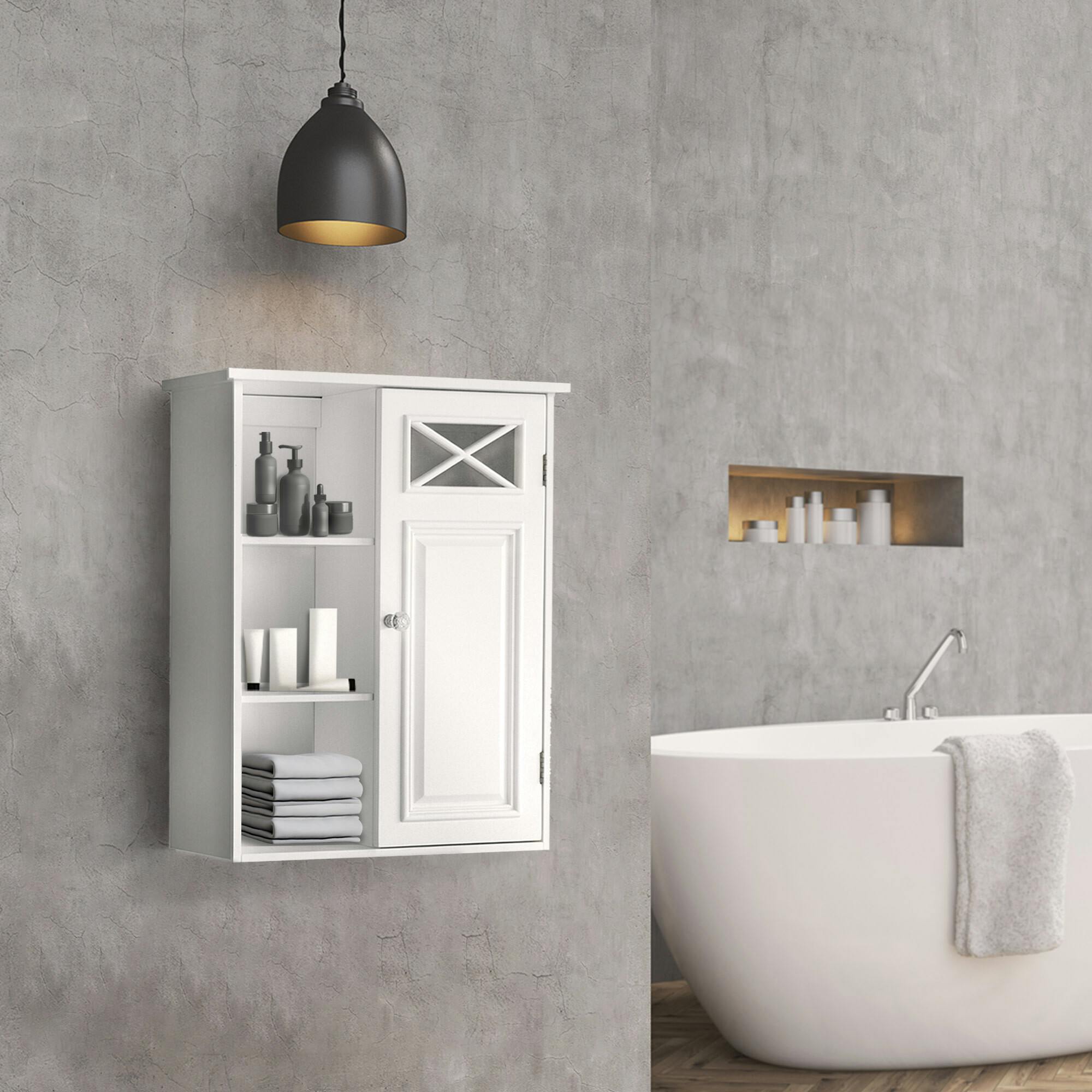 Dawson Wooden Wall Cabinet with Cross Molding