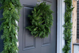 Seeding Real Touch Juniper Berry Faux Greenery Front Door Mantle Wreath 18"