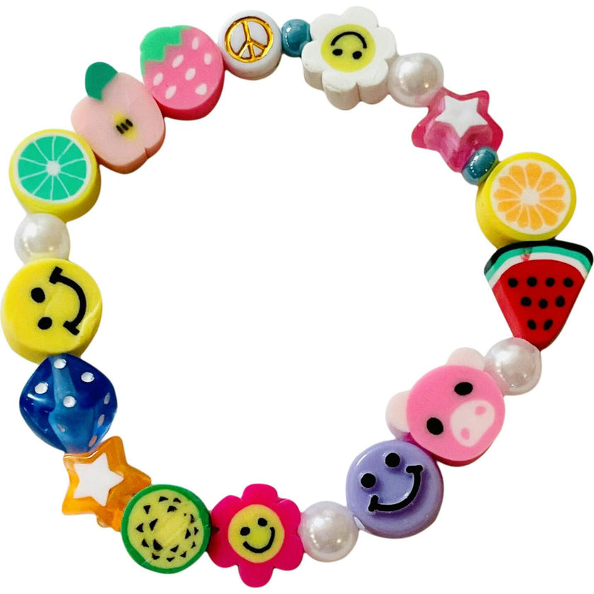 Happy Beaded Bracelet Set of 3