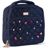 Denim and Multi-color Gemstones Lunchbox by Packed Party | Girl's Lunch Box with Anti-Microbial Lining
