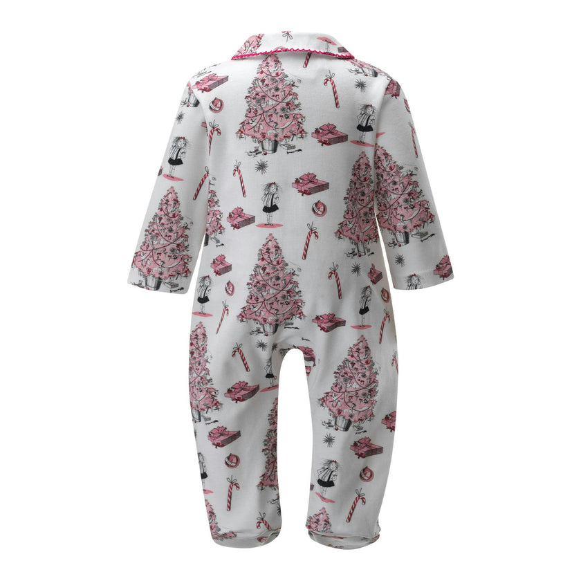 Eloise Christmas Tree Footie, Pink