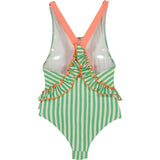 Pop stripes ruffles swimsuit
